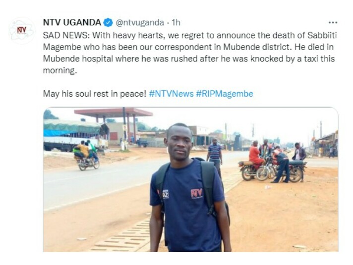 NTV announces the death of Magembe 