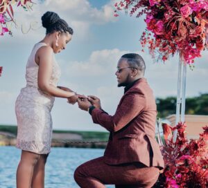 Radio Star Emeka Proposes To Long Time Lover Mackline Asiimwe