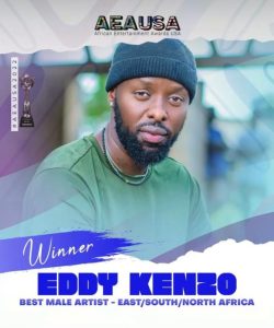 Eddy Kenzo Wins AEAUSA Best Male Artist Award 2022