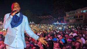 Stage swallows David Lutalo in mid-performance in Kajjansi